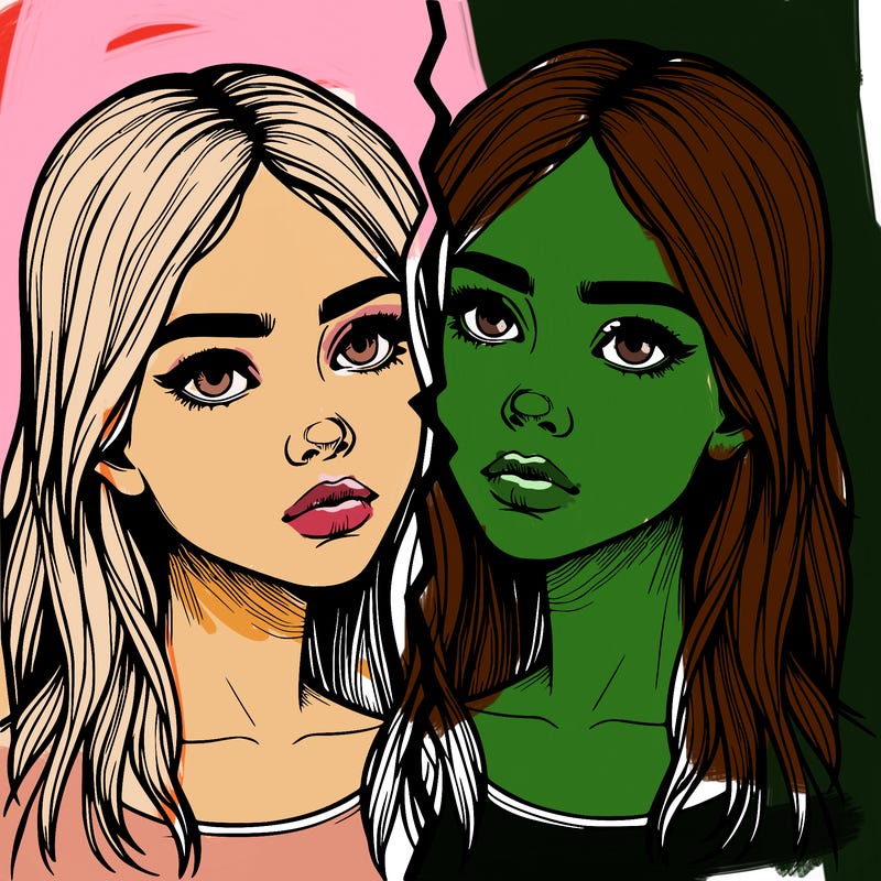 realistic girl split