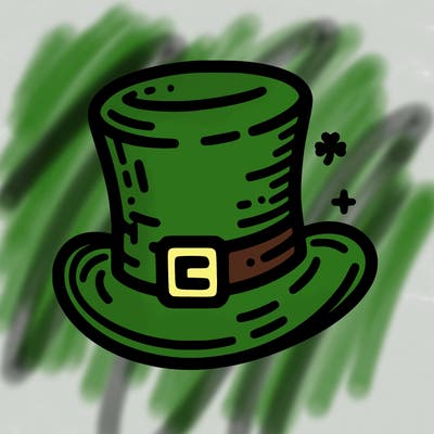 st patrick hat with thin lines