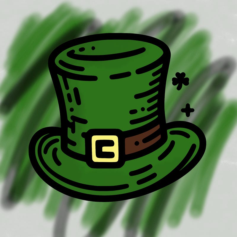 st patrick hat with thin lines