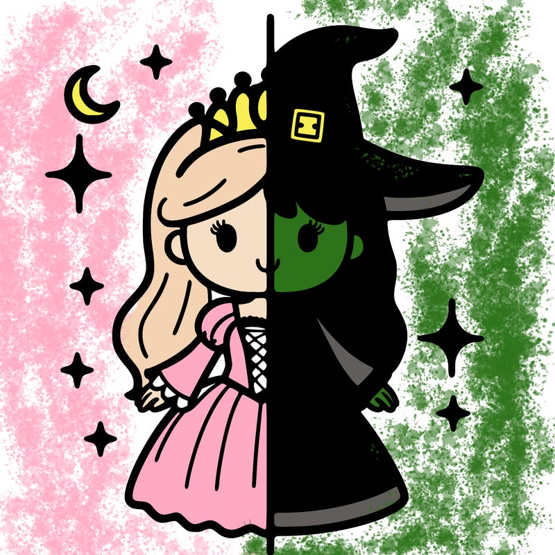 split princess and witch