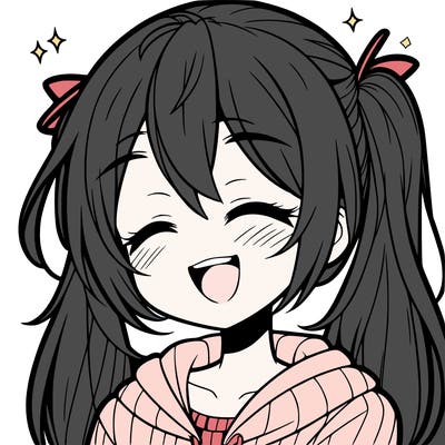 happy anime girl
