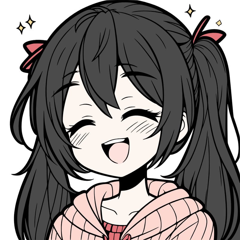 happy anime girl