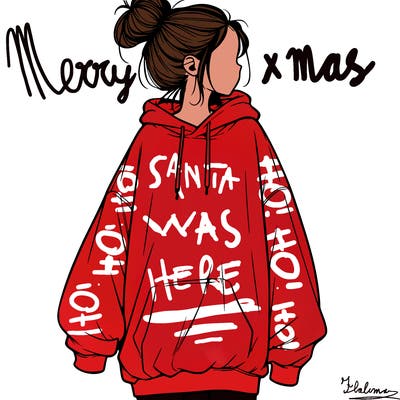 realistic girl with a oversized sweatshirt on and a bun