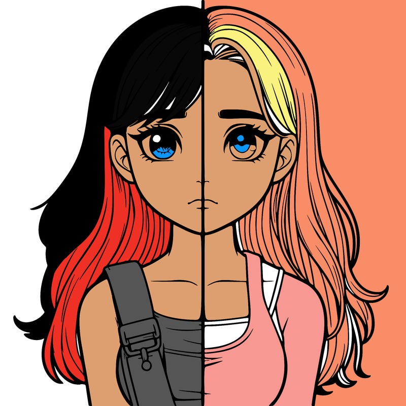 realistic girl split