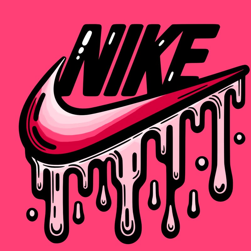 dripping nike logo