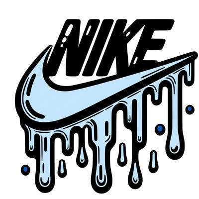 dripping nike logo