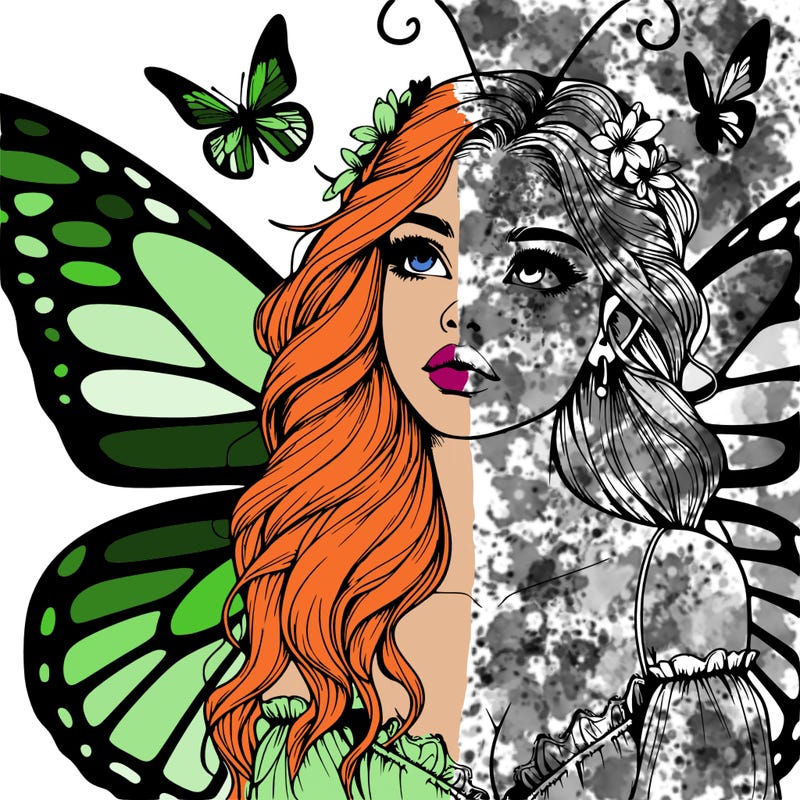 butterfly fairy realistic girl