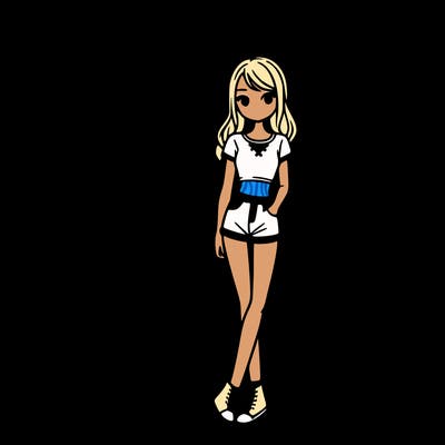 a group of girls wearing crop tops and shorts