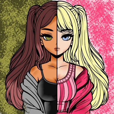 realistic girl split