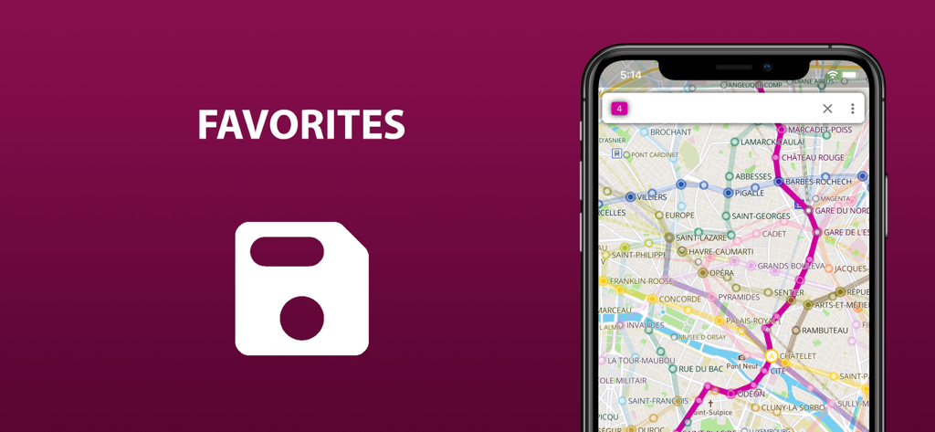 Smartphone screen showing the favorites feature for saving public transport routes in the Porto transit app.