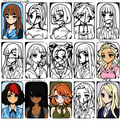 girls that look diffrent anime