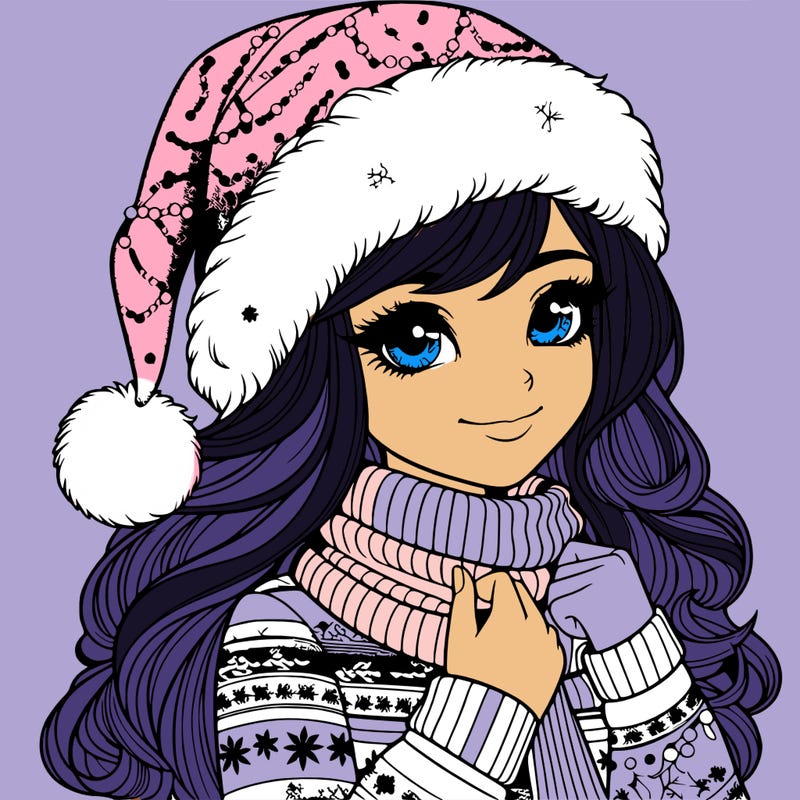 realistic christmas girl