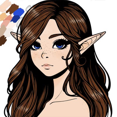 elf girl realistic dark fantasy