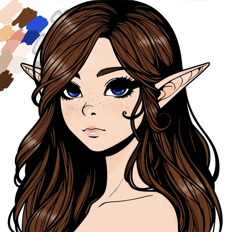 elf girl realistic dark fantasy