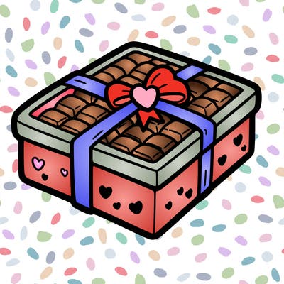 a box of chocolate for valentines day