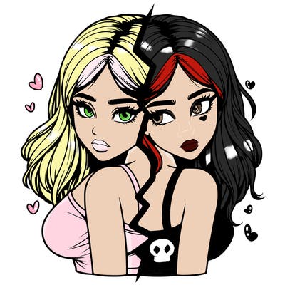 realistic girl split