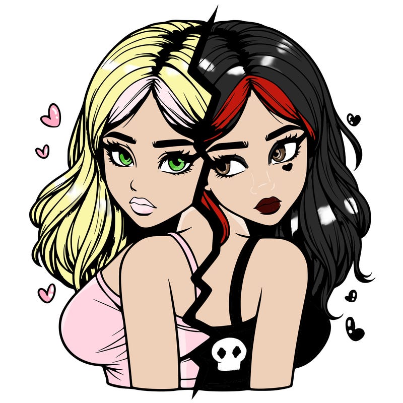 realistic girl split