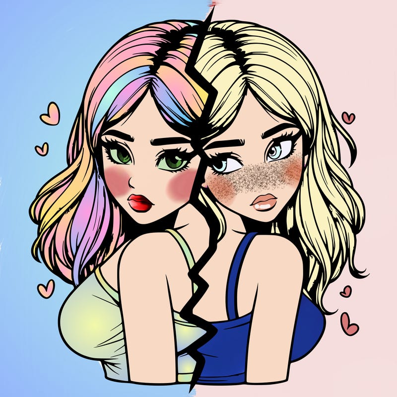 realistic girl split