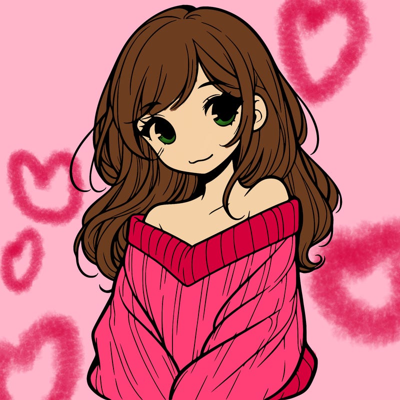 shy pretty girl wearing a sweater that is falling off one shoulder portrait