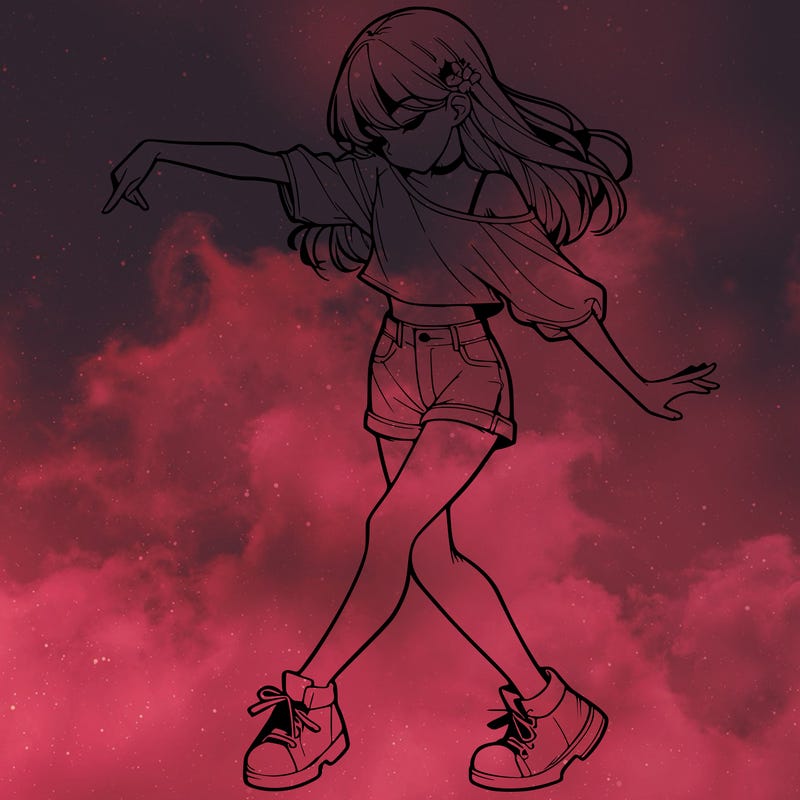 realistic girl danceing
