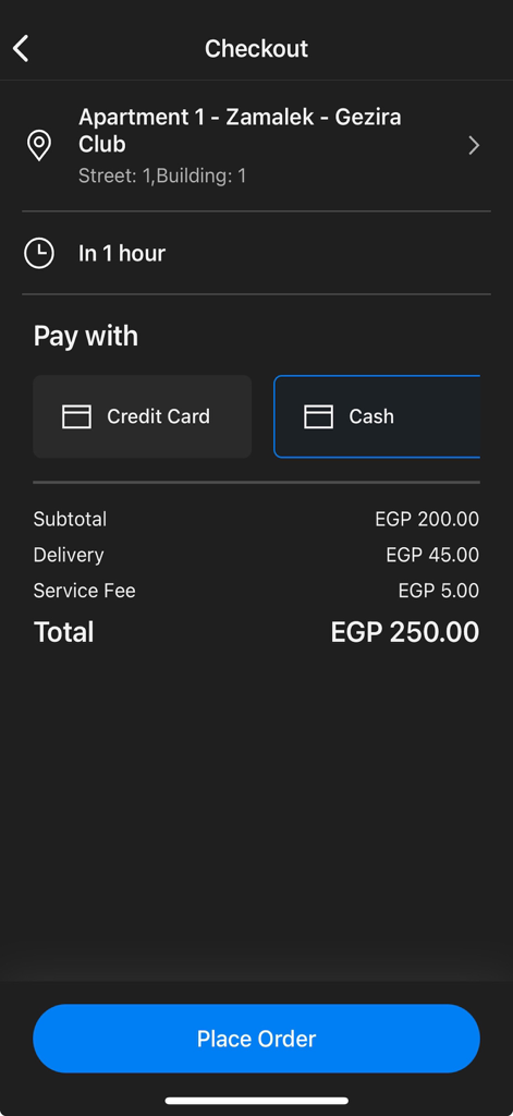 Fetiret Dina Farms - Checkout interface showing order summary and payment method selection