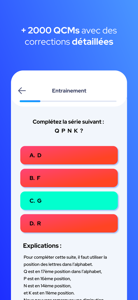 Business school entrance exam practice question with detailed explanation on the Etudium app