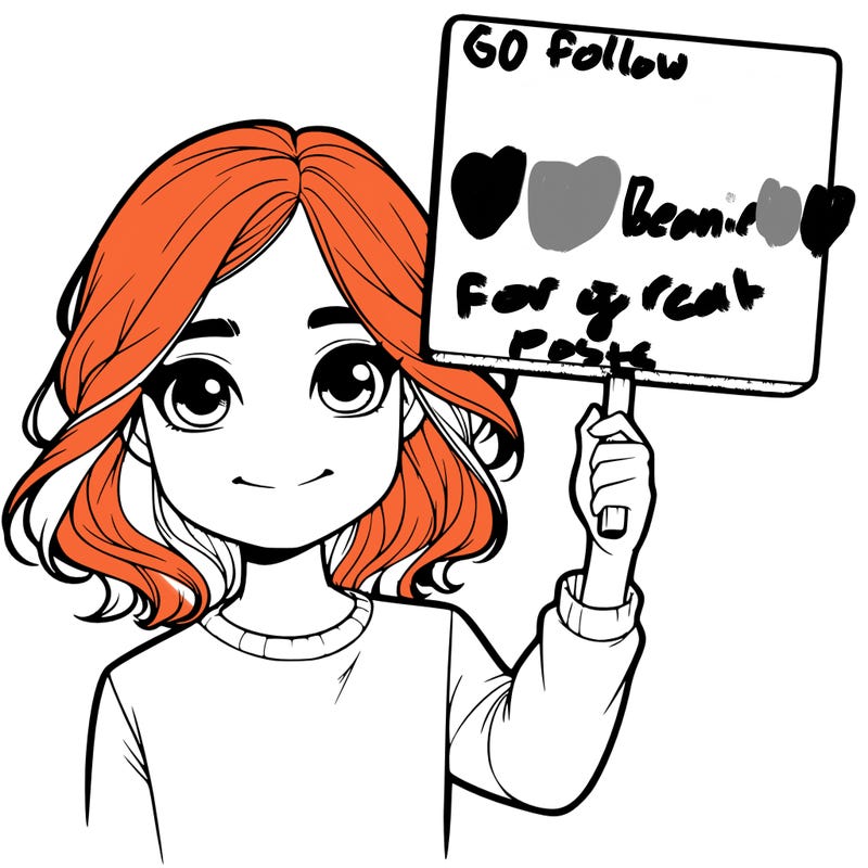 realistic girl holding up a sign