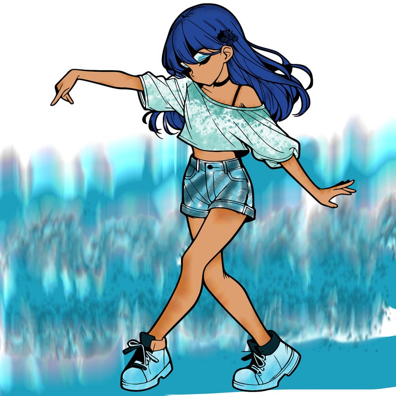 realistic girl danceing