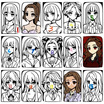 girls that look diffrent anime