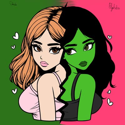 realistic girl split