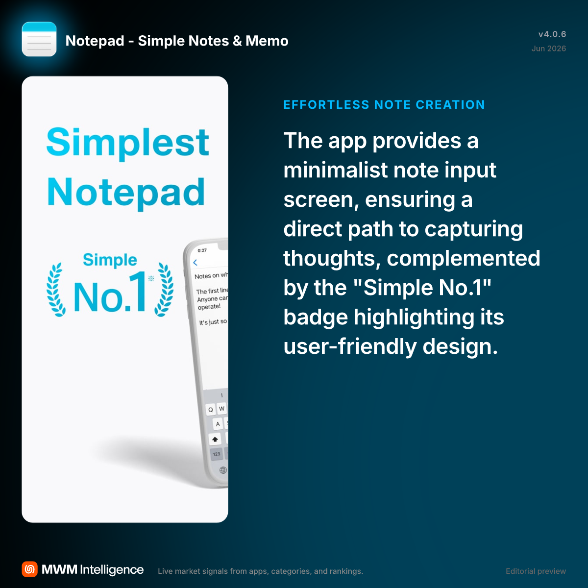 Notepad - Simple Notes & Memo - Business App | MWM