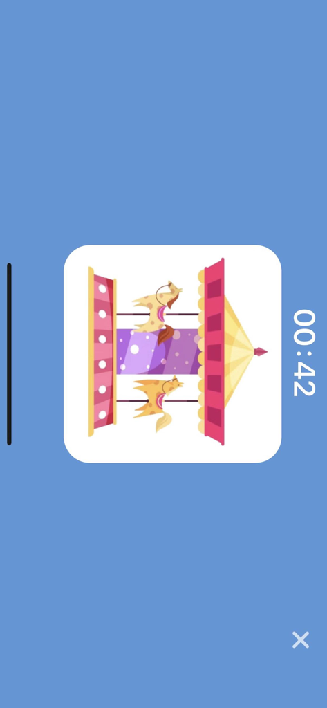 你说我猜-聚会猜词神器 - Gameplay screen of the You Say I Guess app showing a carousel illustration and game timer