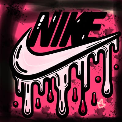 dripping nike logo