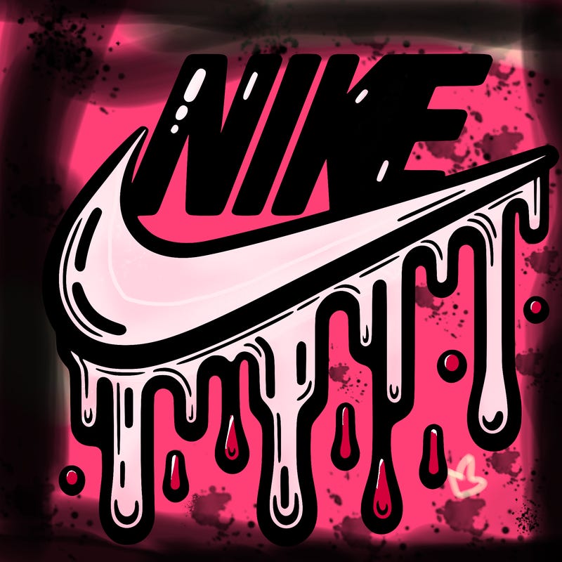 dripping nike logo