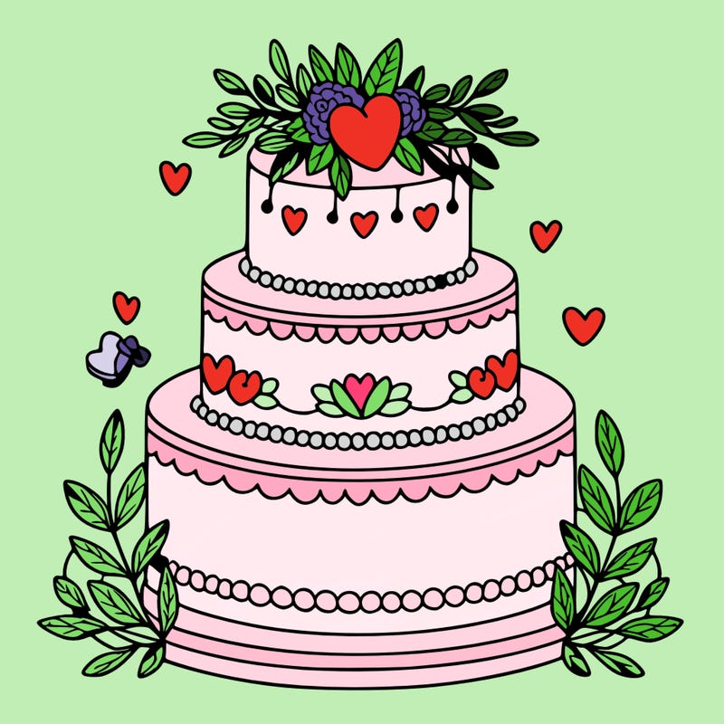 simple wedding cake