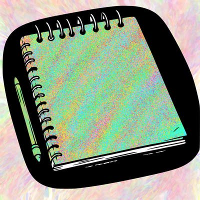a blank sketch pad