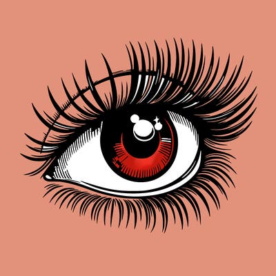 realistic eye long eylashes