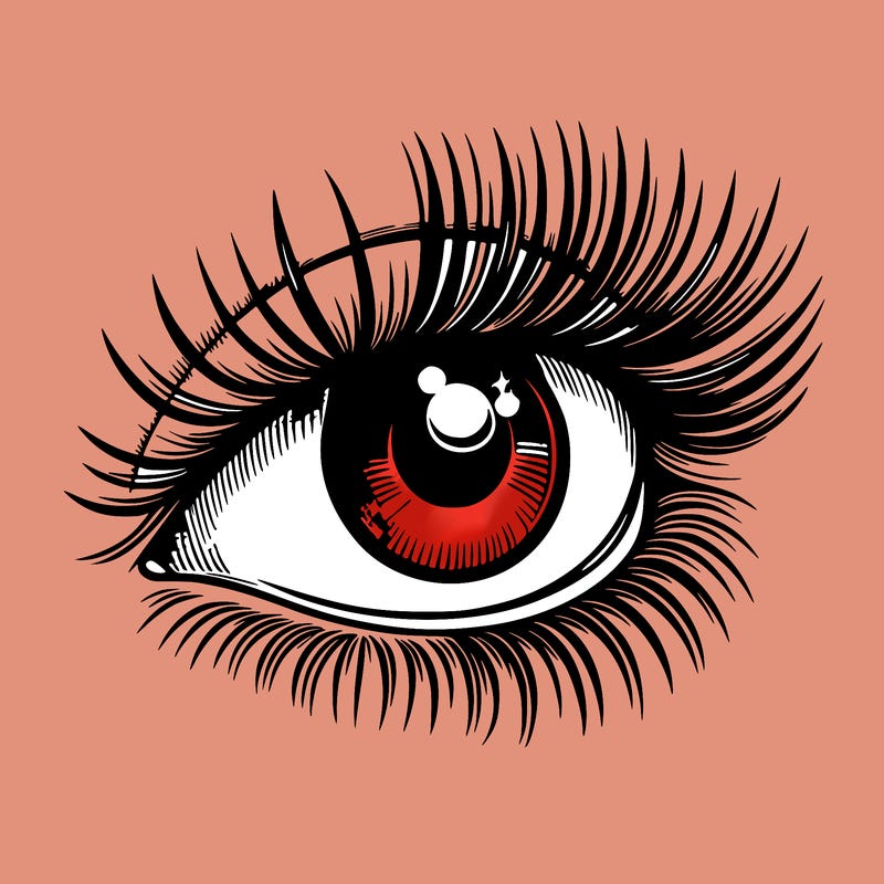 realistic eye long eylashes