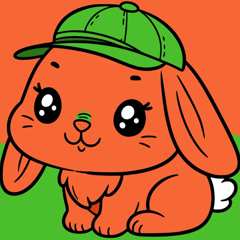 bunny with a cap