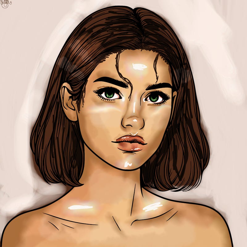 realistic portrait of woman