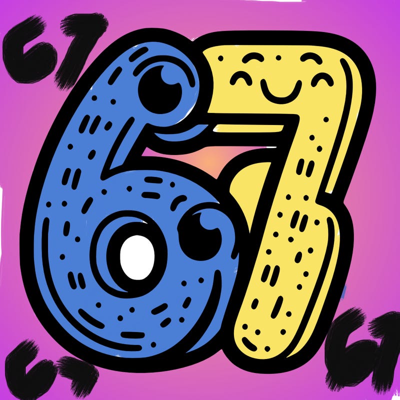 the number 67