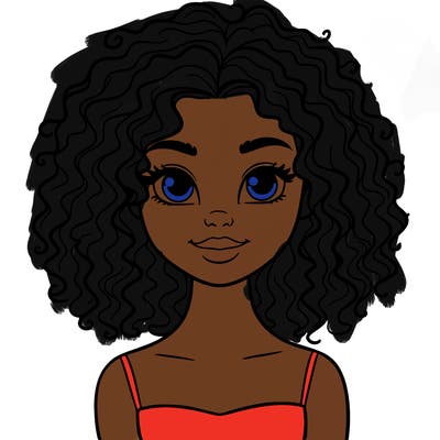 woman with curly hair