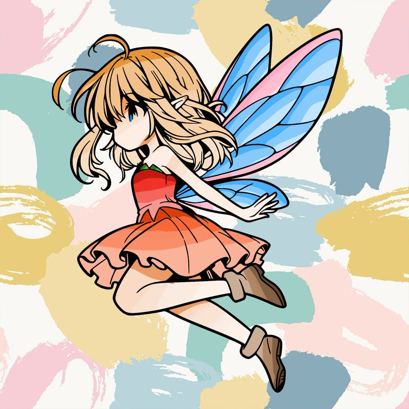 manga fairy flying