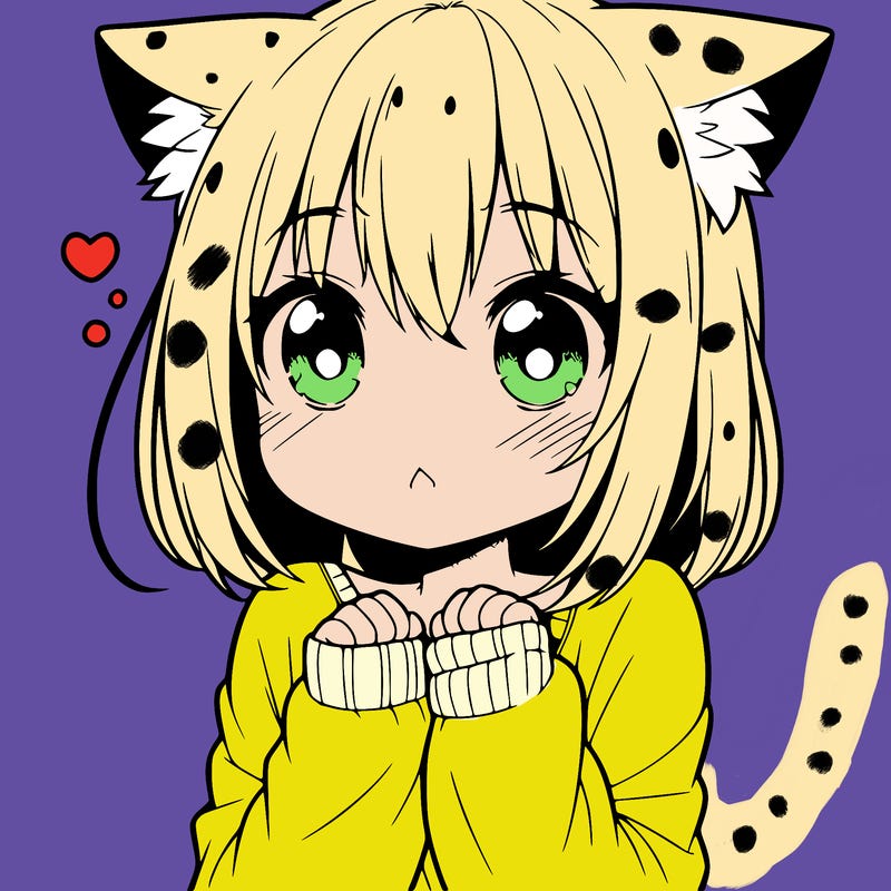 shy anime catgirl