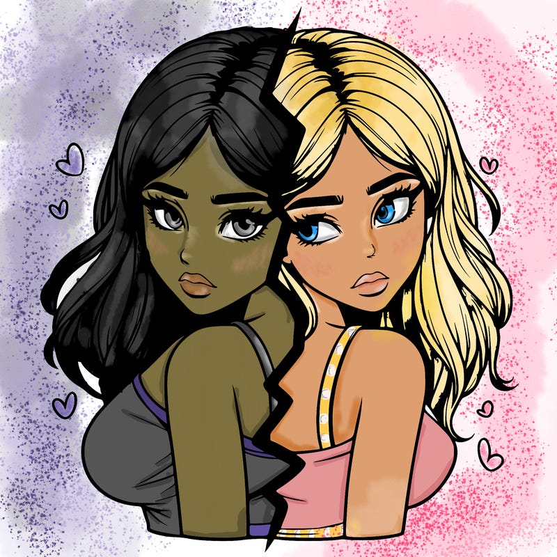 realistic girl split