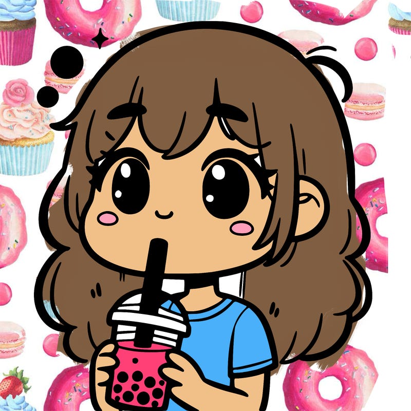 girl drinking boba
