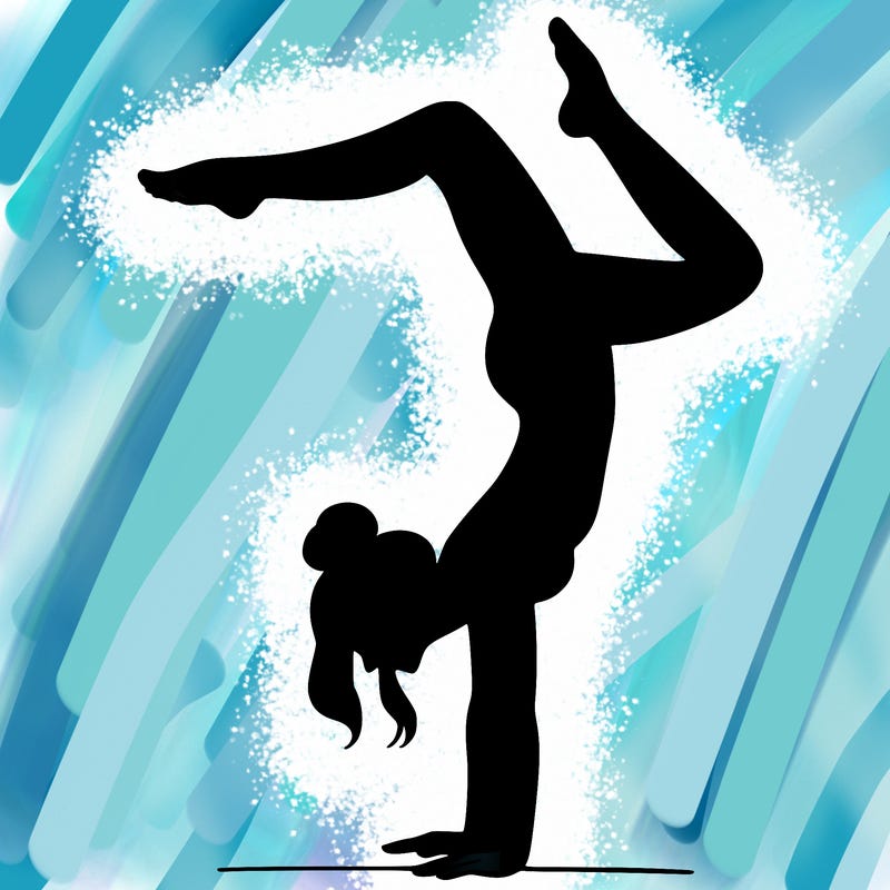 a woman doing a handstand