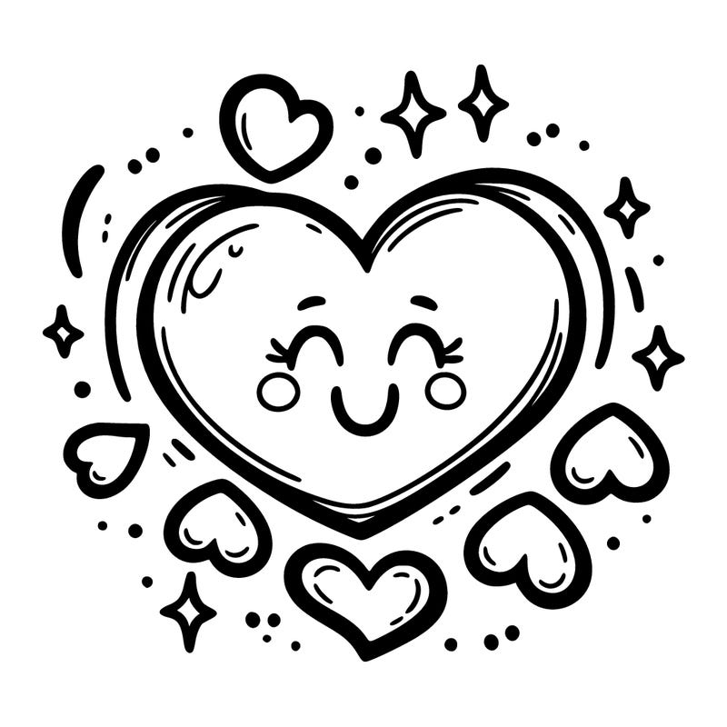 a heart with little hearts inside