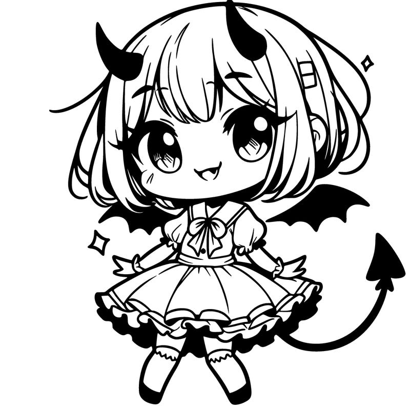 cute manga devil girl