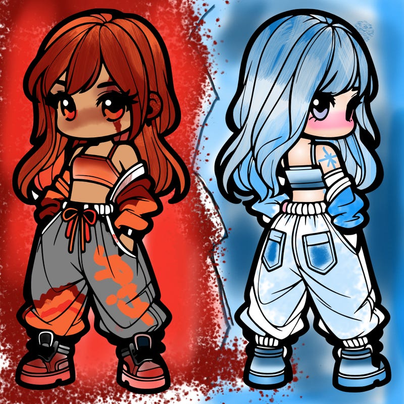 girl in crop top and baggy pants